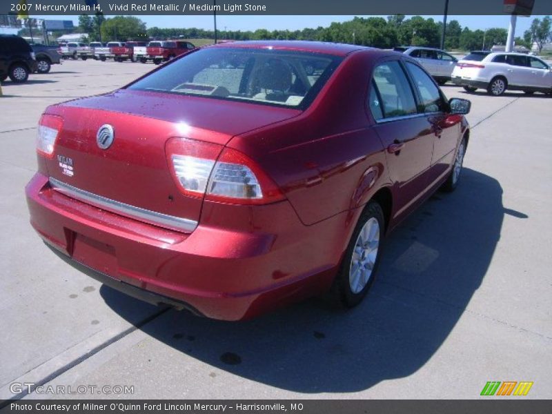 Vivid Red Metallic / Medium Light Stone 2007 Mercury Milan I4