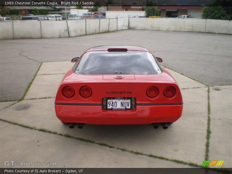 Bright Red / Saddle 1989 Chevrolet Corvette Coupe