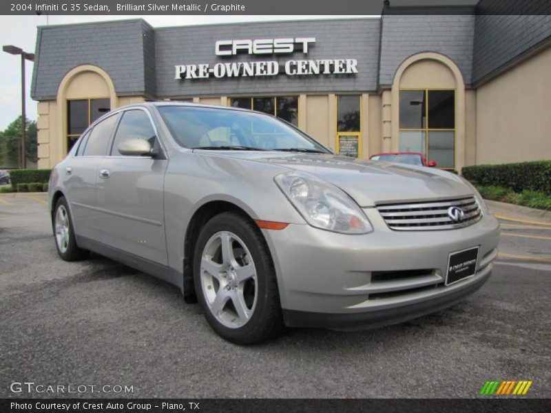 Brilliant Silver Metallic / Graphite 2004 Infiniti G 35 Sedan