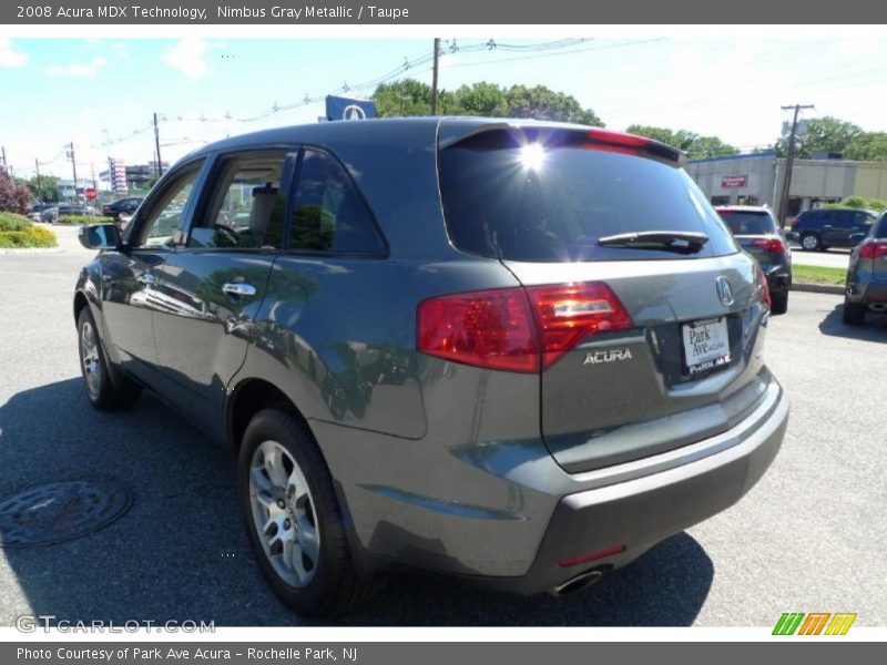 Nimbus Gray Metallic / Taupe 2008 Acura MDX Technology