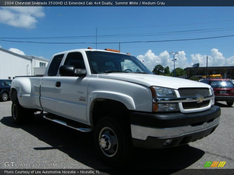 Summit White / Medium Gray 2004 Chevrolet Silverado 3500HD LS Extended Cab 4x4 Dually