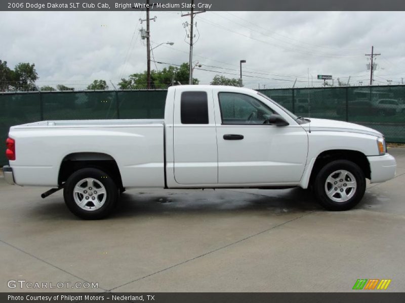 Bright White / Medium Slate Gray 2006 Dodge Dakota SLT Club Cab