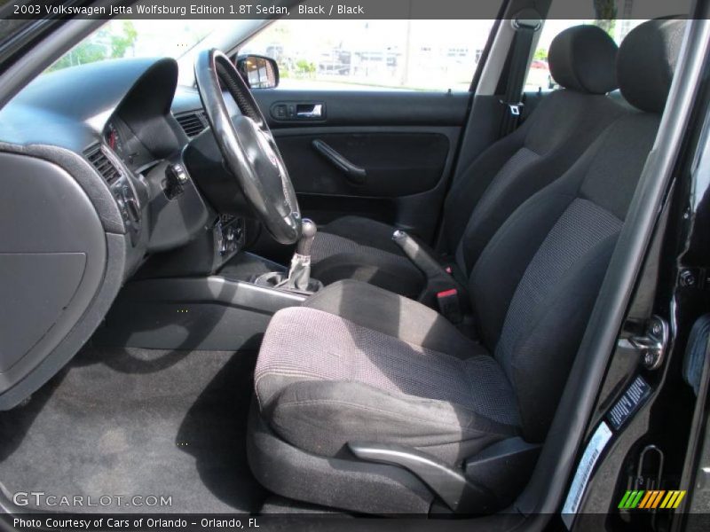 Black / Black 2003 Volkswagen Jetta Wolfsburg Edition 1.8T Sedan