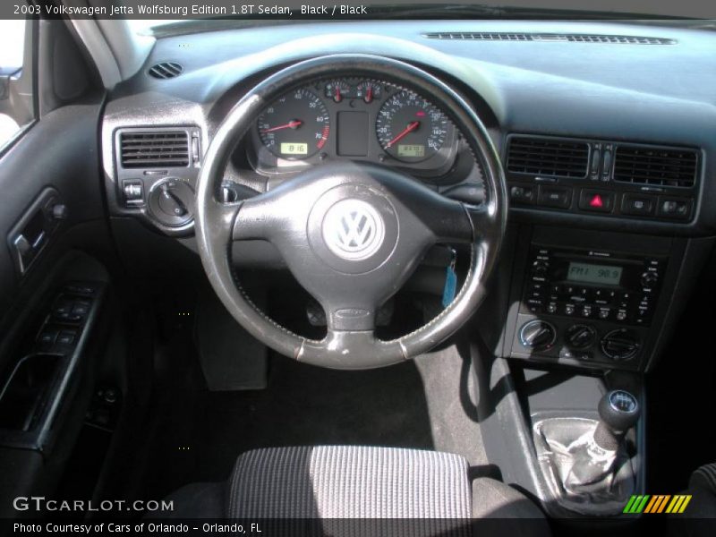 Black / Black 2003 Volkswagen Jetta Wolfsburg Edition 1.8T Sedan