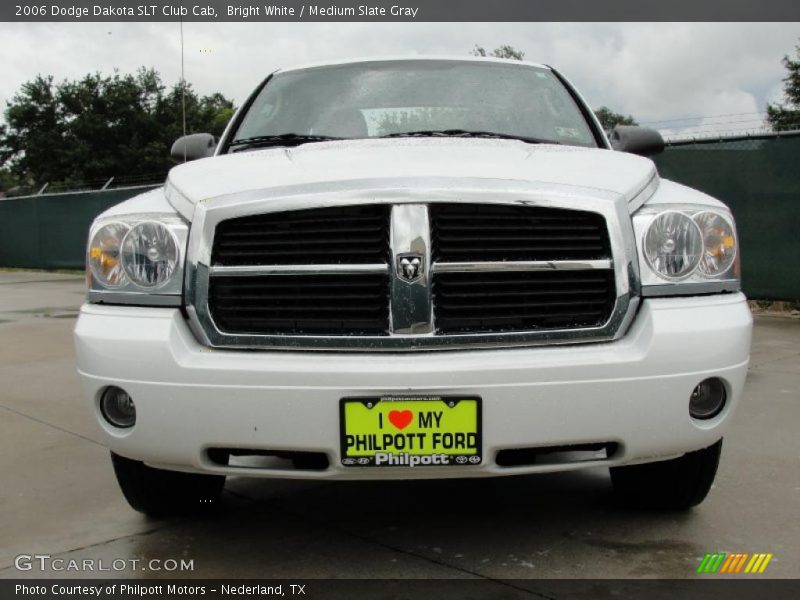 Bright White / Medium Slate Gray 2006 Dodge Dakota SLT Club Cab