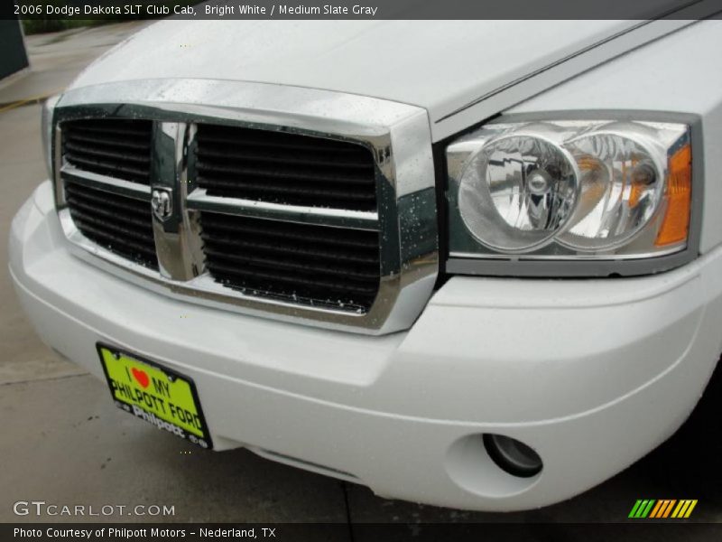 Bright White / Medium Slate Gray 2006 Dodge Dakota SLT Club Cab