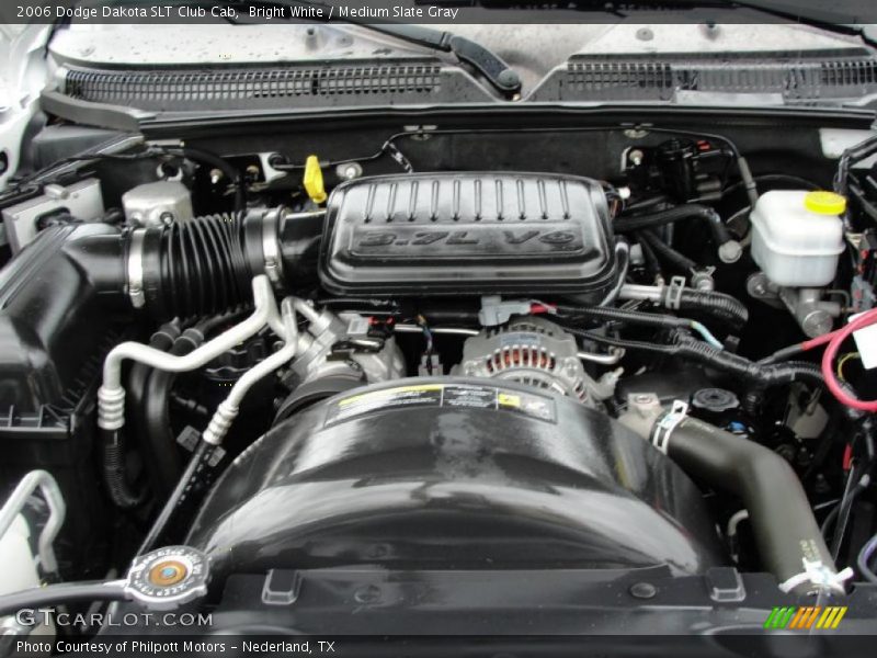 Bright White / Medium Slate Gray 2006 Dodge Dakota SLT Club Cab