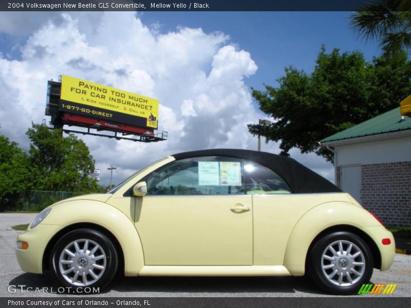 Mellow Yello / Black 2004 Volkswagen New Beetle GLS Convertible