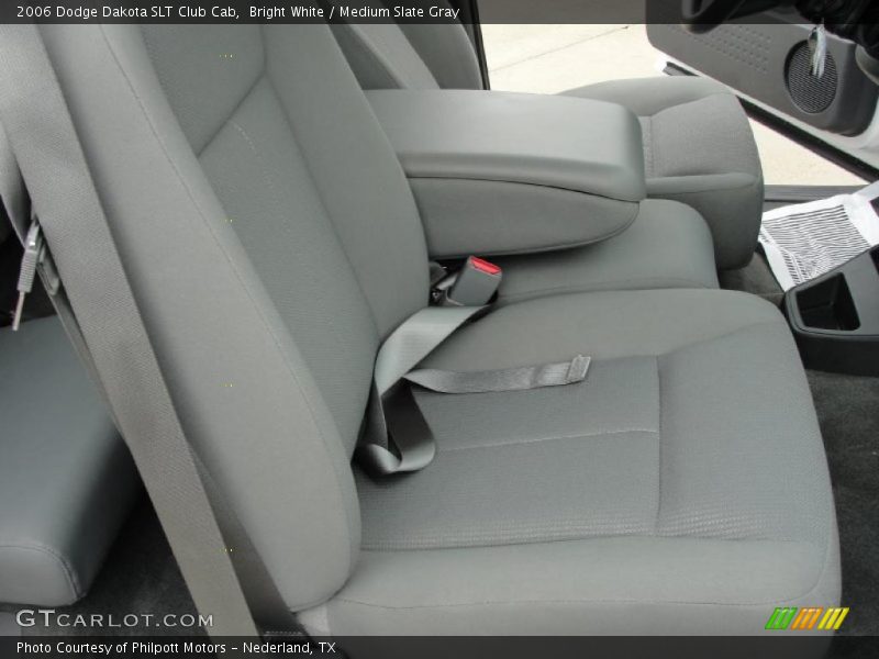 Bright White / Medium Slate Gray 2006 Dodge Dakota SLT Club Cab