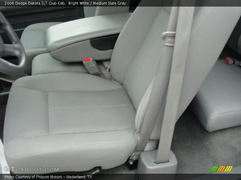 Bright White / Medium Slate Gray 2006 Dodge Dakota SLT Club Cab