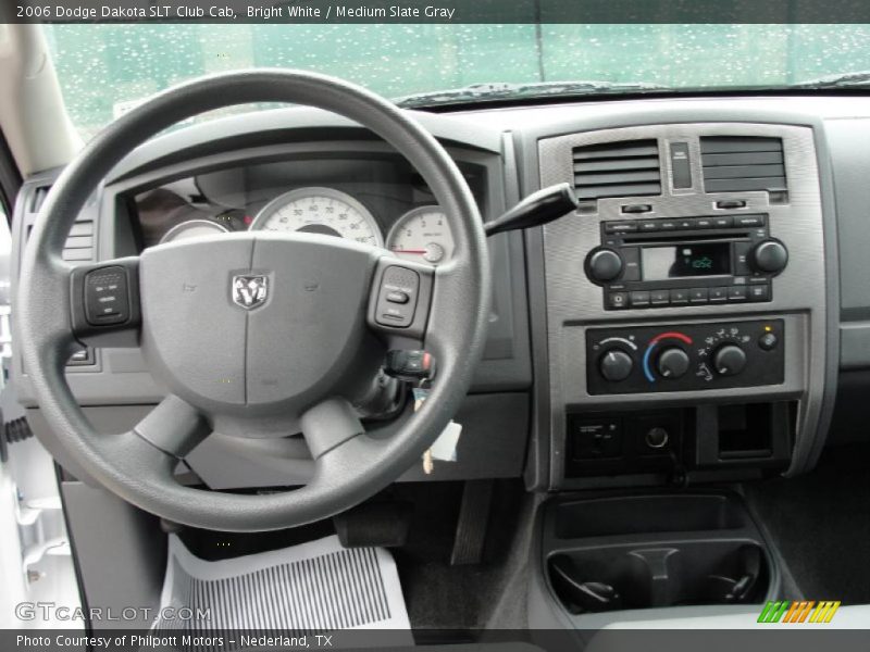 Bright White / Medium Slate Gray 2006 Dodge Dakota SLT Club Cab