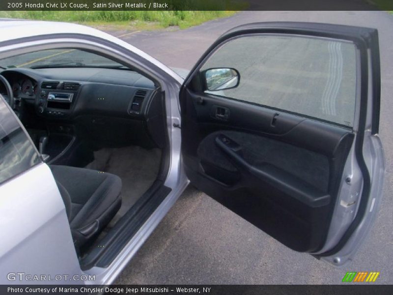Satin Silver Metallic / Black 2005 Honda Civic LX Coupe