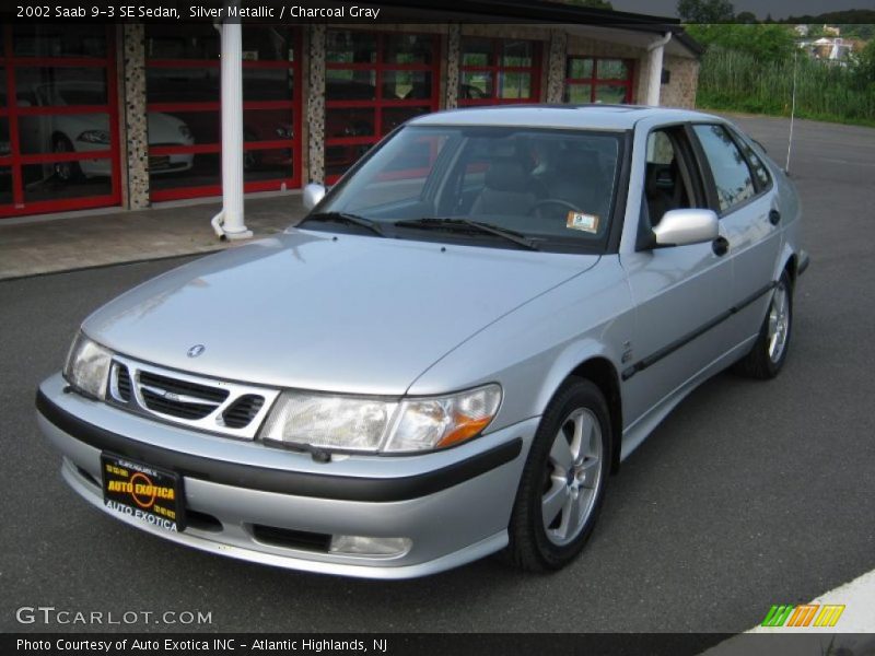 Silver Metallic / Charcoal Gray 2002 Saab 9-3 SE Sedan