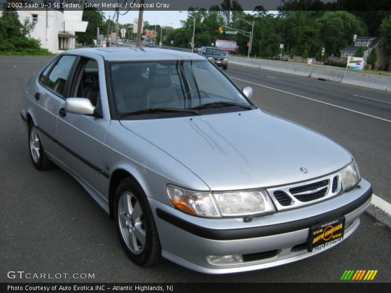 Silver Metallic / Charcoal Gray 2002 Saab 9-3 SE Sedan