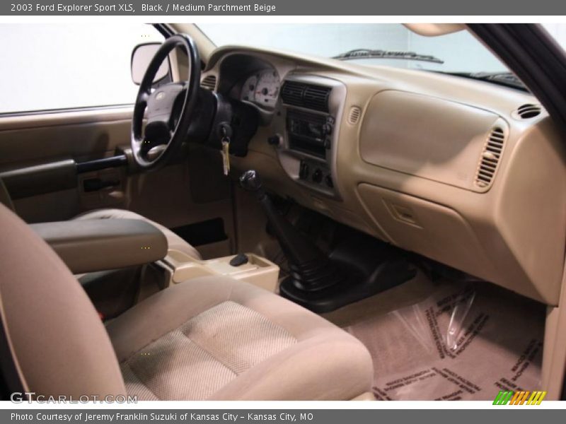 Black / Medium Parchment Beige 2003 Ford Explorer Sport XLS
