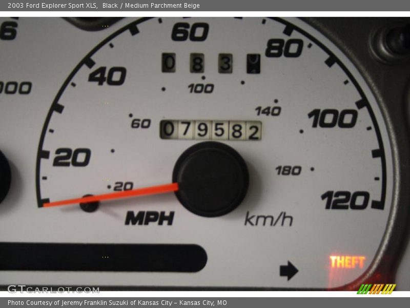 Black / Medium Parchment Beige 2003 Ford Explorer Sport XLS