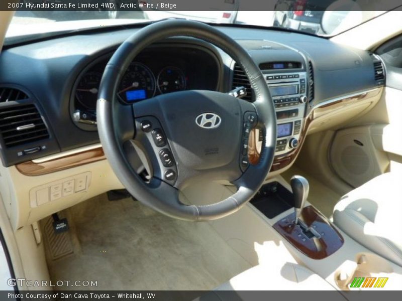 Arctic White / Beige 2007 Hyundai Santa Fe Limited 4WD