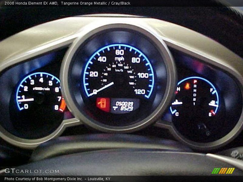 Tangerine Orange Metallic / Gray/Black 2008 Honda Element EX AWD