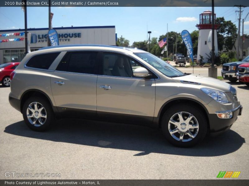 Gold Mist Metallic / Cashmere/Cocoa 2010 Buick Enclave CXL
