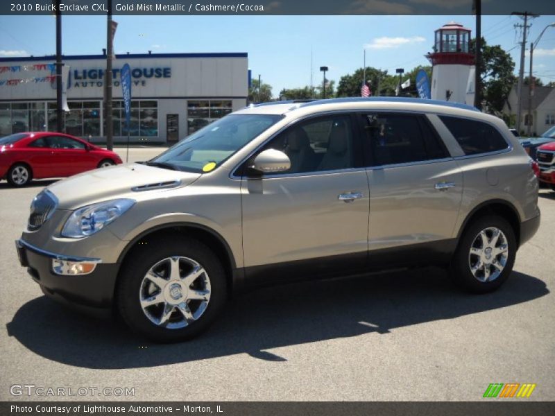 Gold Mist Metallic / Cashmere/Cocoa 2010 Buick Enclave CXL