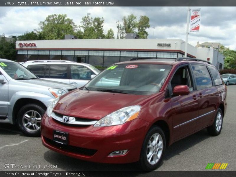Salsa Red Pearl / Stone Gray 2006 Toyota Sienna Limited AWD