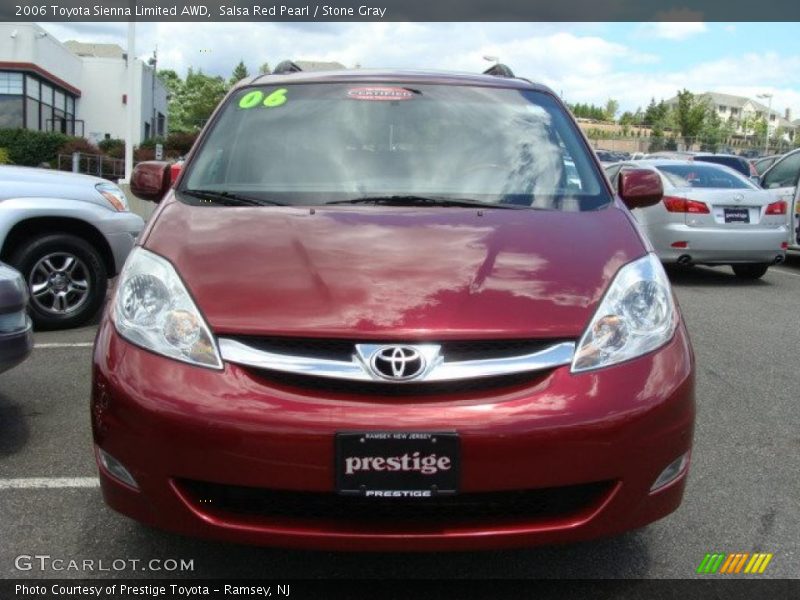 Salsa Red Pearl / Stone Gray 2006 Toyota Sienna Limited AWD