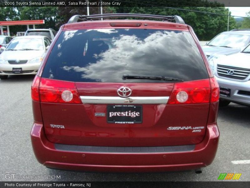 Salsa Red Pearl / Stone Gray 2006 Toyota Sienna Limited AWD