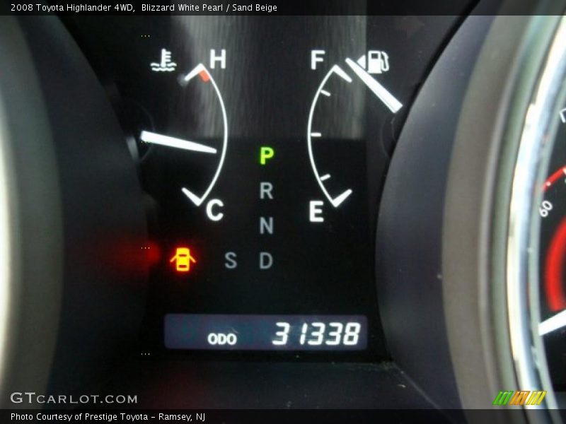 Blizzard White Pearl / Sand Beige 2008 Toyota Highlander 4WD