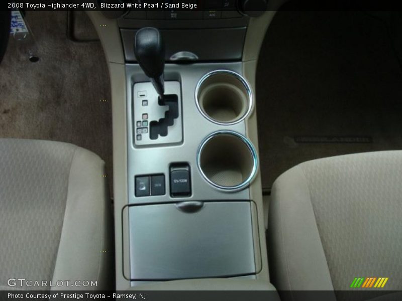 Blizzard White Pearl / Sand Beige 2008 Toyota Highlander 4WD