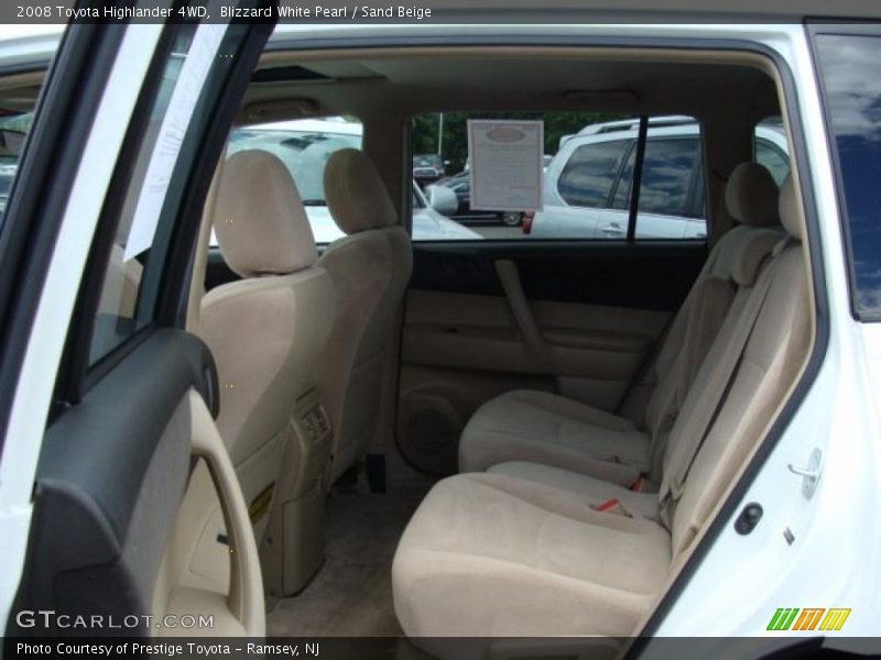 Blizzard White Pearl / Sand Beige 2008 Toyota Highlander 4WD