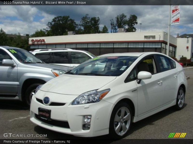 Blizzard White Pearl / Bisque 2010 Toyota Prius Hybrid V