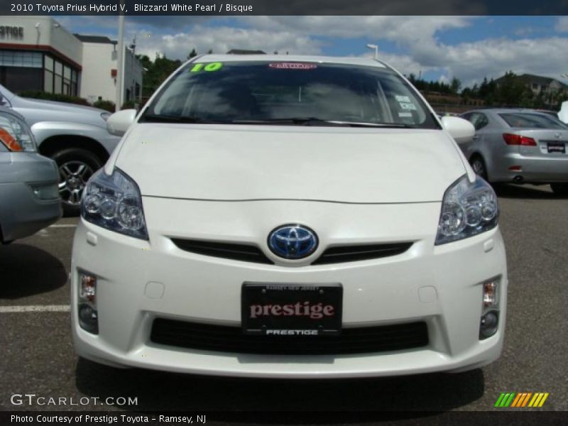 Blizzard White Pearl / Bisque 2010 Toyota Prius Hybrid V