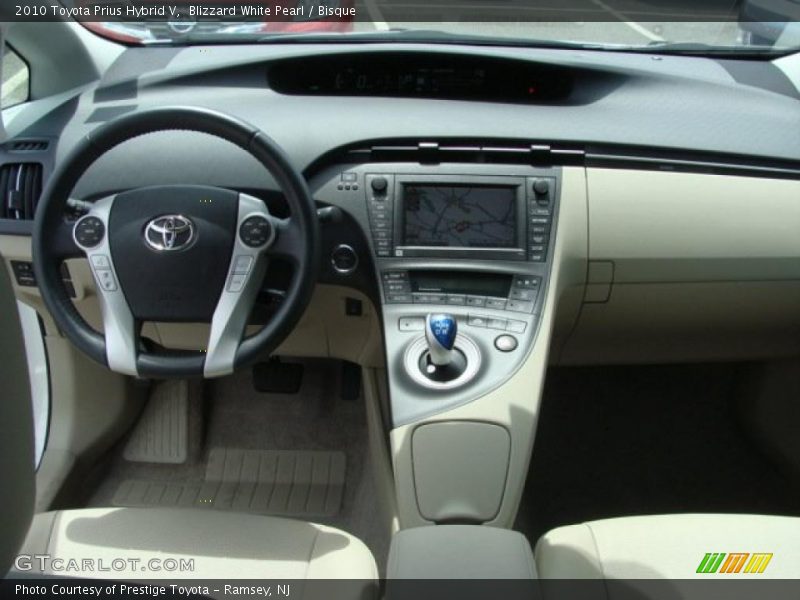Blizzard White Pearl / Bisque 2010 Toyota Prius Hybrid V