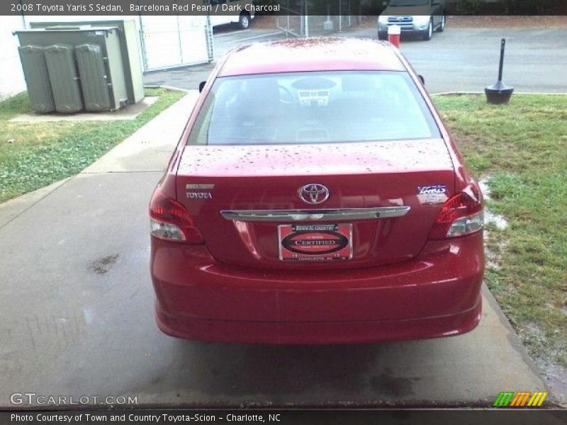 Barcelona Red Pearl / Dark Charcoal 2008 Toyota Yaris S Sedan