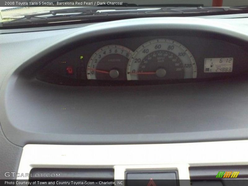 Barcelona Red Pearl / Dark Charcoal 2008 Toyota Yaris S Sedan