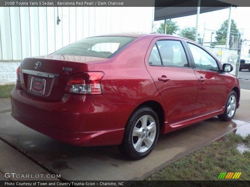 Barcelona Red Pearl / Dark Charcoal 2008 Toyota Yaris S Sedan