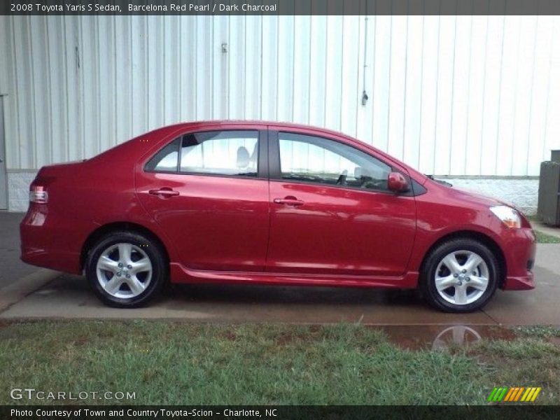 Barcelona Red Pearl / Dark Charcoal 2008 Toyota Yaris S Sedan