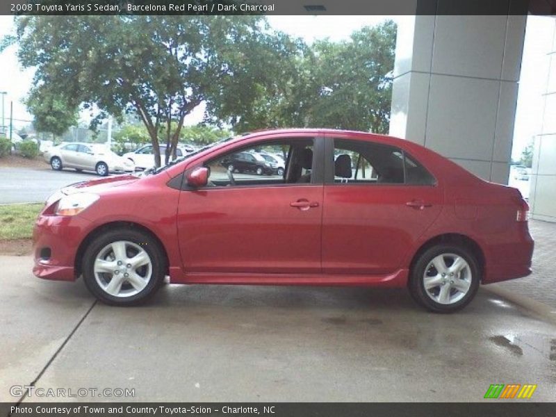 Barcelona Red Pearl / Dark Charcoal 2008 Toyota Yaris S Sedan