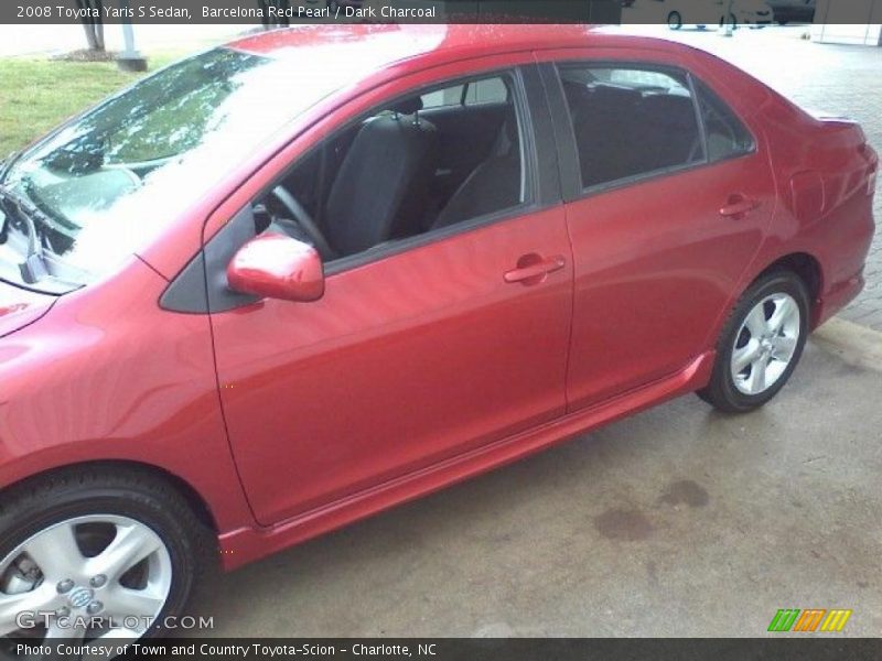 Barcelona Red Pearl / Dark Charcoal 2008 Toyota Yaris S Sedan