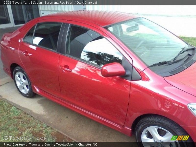 Barcelona Red Pearl / Dark Charcoal 2008 Toyota Yaris S Sedan