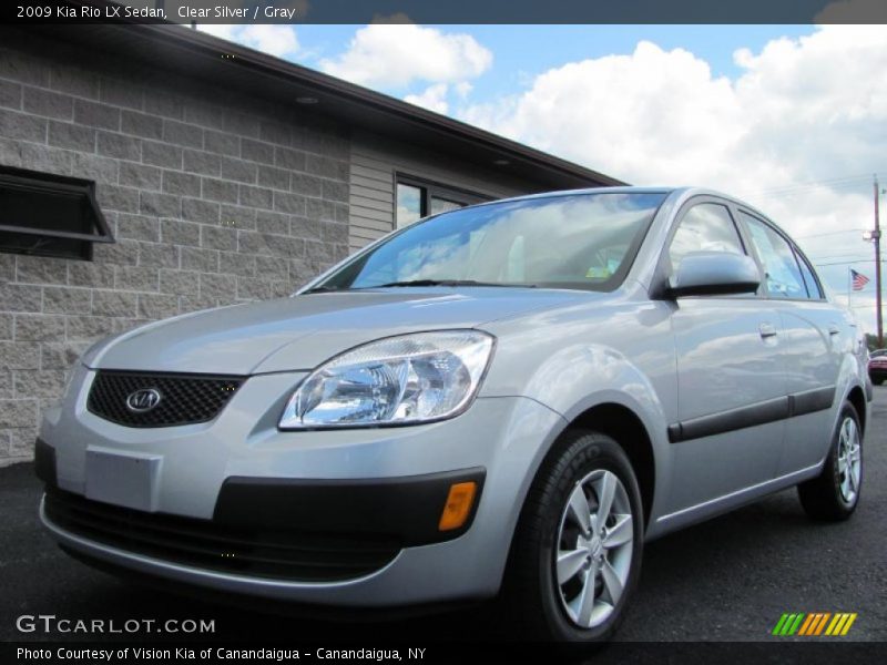 Clear Silver / Gray 2009 Kia Rio LX Sedan