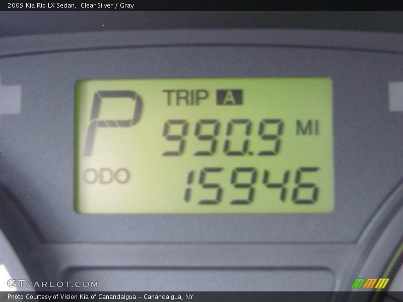 Clear Silver / Gray 2009 Kia Rio LX Sedan