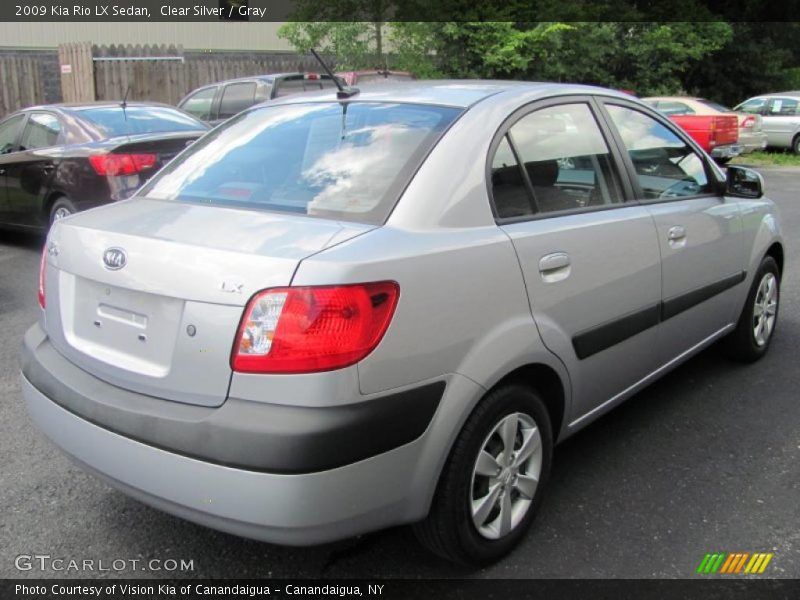 Clear Silver / Gray 2009 Kia Rio LX Sedan