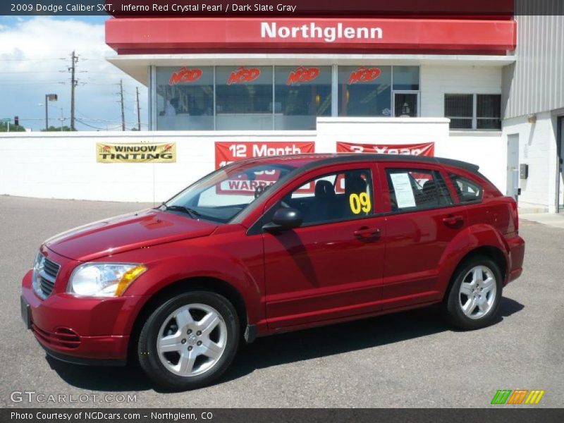 Inferno Red Crystal Pearl / Dark Slate Gray 2009 Dodge Caliber SXT