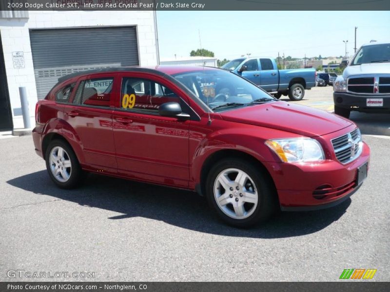 Inferno Red Crystal Pearl / Dark Slate Gray 2009 Dodge Caliber SXT