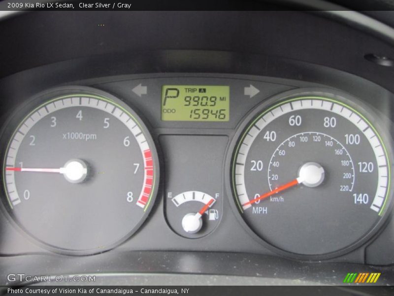 Clear Silver / Gray 2009 Kia Rio LX Sedan