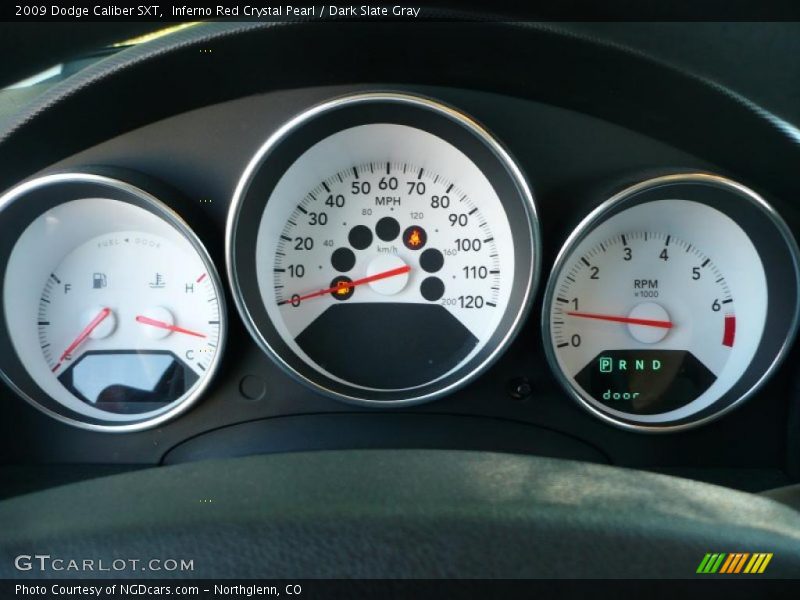 Inferno Red Crystal Pearl / Dark Slate Gray 2009 Dodge Caliber SXT