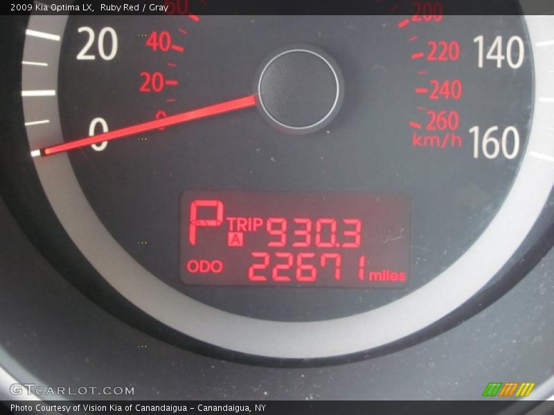 Ruby Red / Gray 2009 Kia Optima LX