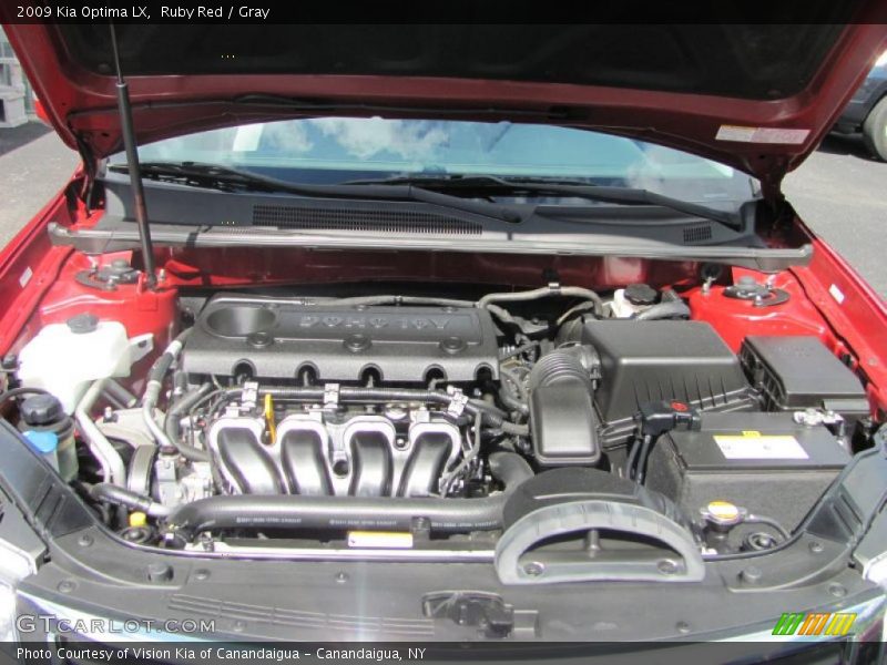 Ruby Red / Gray 2009 Kia Optima LX