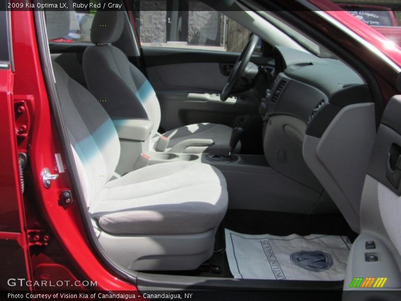 Ruby Red / Gray 2009 Kia Optima LX